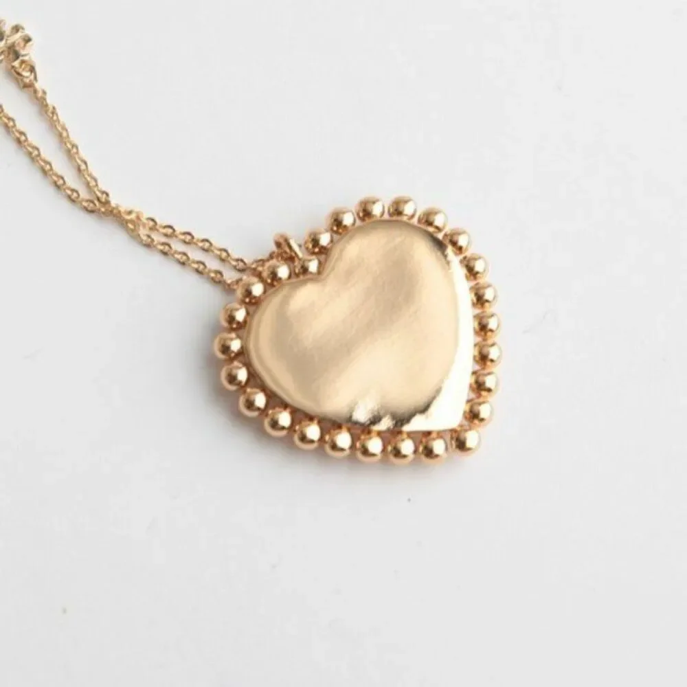 NEW! Tory Burch Gold 'Mother of Pearl' Heart Necklace - Picture 7 of 8